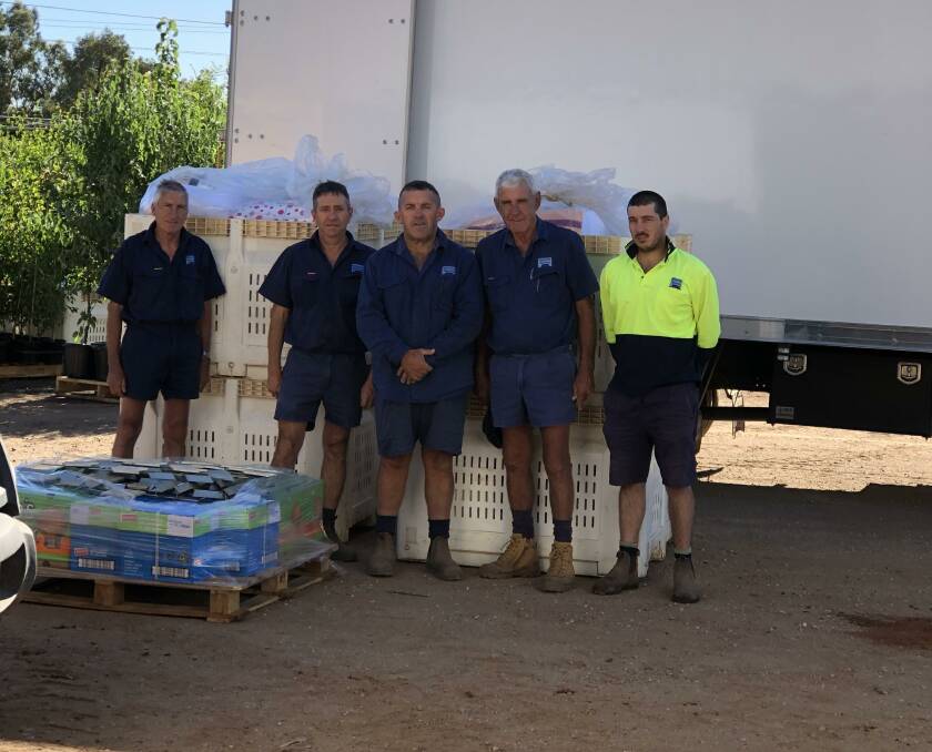 The Riverina Nursery team with the donations bound for Ronald McDonald House in Randwick. PHOTO: Contributed