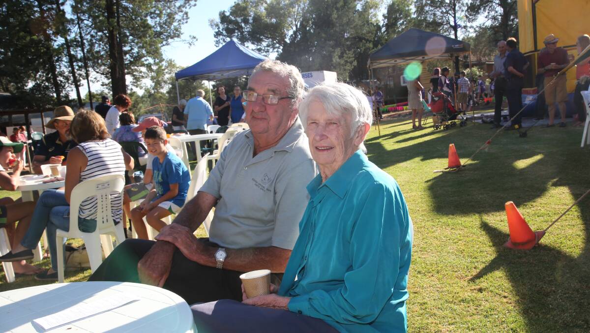 Bill and Pat Tyson at Griffith's Australia Day celebrations in 2017. PHOTO: Anthony Stipo