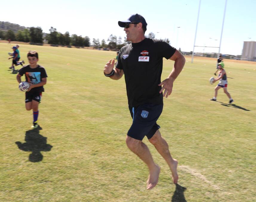 IMMORTAL: NSW Origin coach Brad Fittler, pictured at a workshop in Wagga Wagga, will be visiting Griffith on Thursday. PHOTO: Les Smith