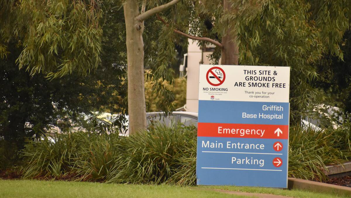 TESTED: Five coronavirus tests have been conducted at Griffith Base Hospital since Monday, but no cases have been confirmed.