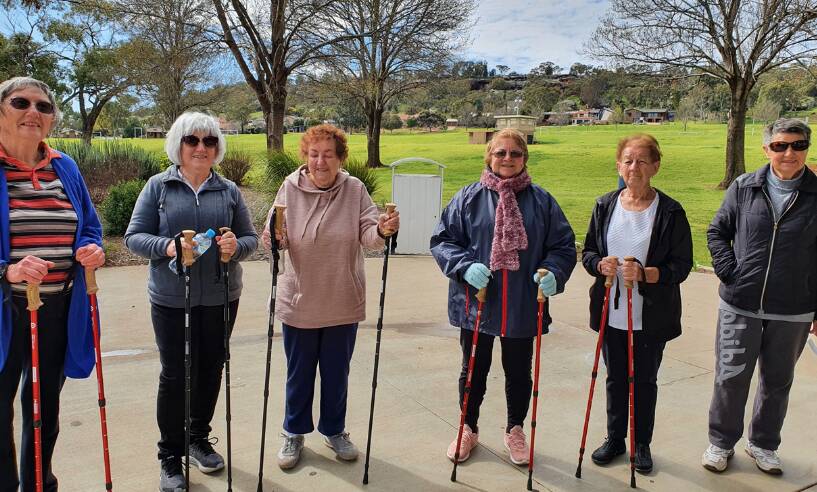 ACTIVE: Griffith Aged Care Support Service participants got back into hiking around the city thanks to Griffith City Council's COVID relief grant. PHOTO: Contributed