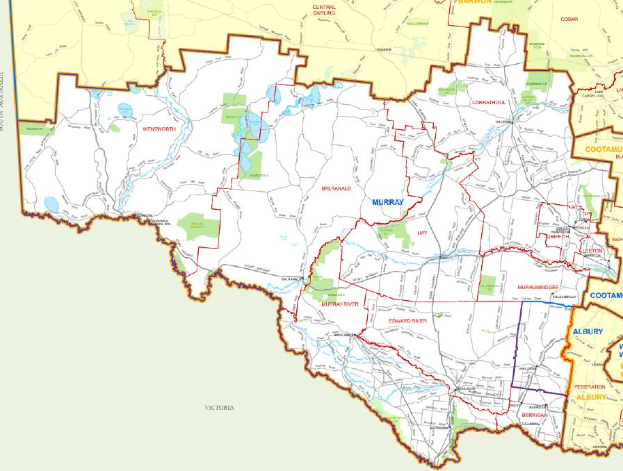 The NSW Electoral Commission has released the proposed changes to boundaries and electorates, with Jerilderie being added to Murray from the Albury state electorate. IMAGE: NSW Electoral Commission