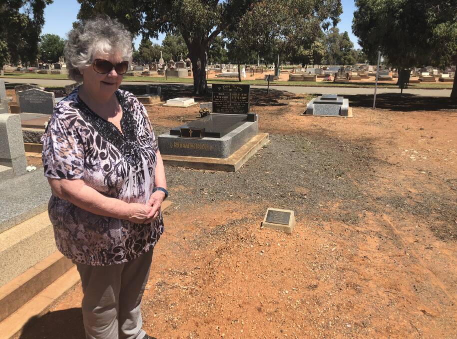 MARKER: Margaret Tucker has identified with the help of families and the RSL 61 graves of Griffith's ex-servicemen. Picture: Declan Rurenga