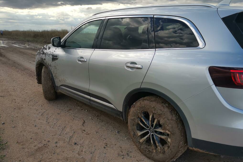 NO EASY GOING: Arnott's representatives travelled to Griffith last week to see why Barber Road was inaccessible for trucks and ended up bogged. PHOTO: Contributed