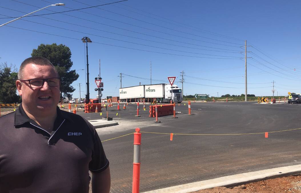 GIVE WAY: Griffith Counillor Doug Curran has urged drivers to be aware of a change at the Yoogali intersection. PHOTO: Declan Rurenga