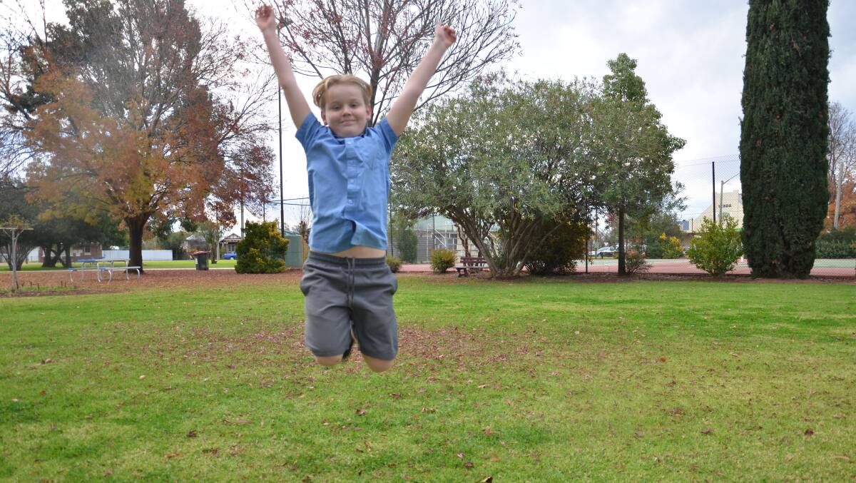 JOY: Jackson Dunn, 9, is excited to hear Yenda's skate park project has been given development approval by Griffith City Council. PHOTO: Declan Rurenga