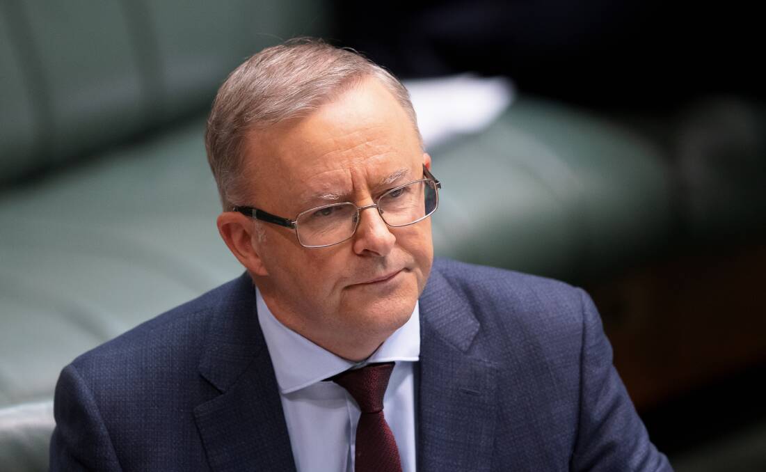 Opposition Leader Anthony Albanese in question time on Thursday. Picture: Sitthixay Ditthavong