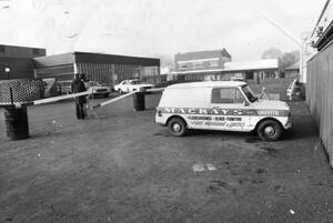 MURDER SCENE: Don Mackay’s mini-van in the carpark of the Griffith Hotel, where he was last seen on July 15, 1977 – 35 years to the day on Sunday.