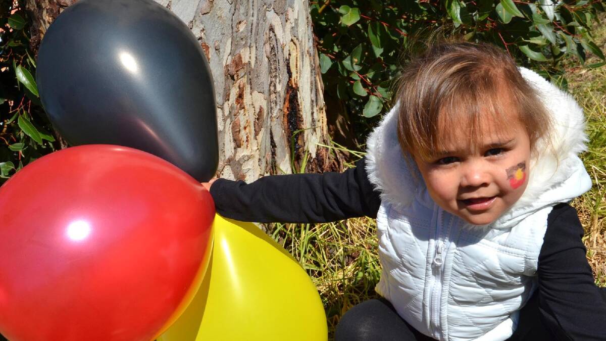 LIVING CULTURE: Ateca Menere, 2, celebrates during NAIDOC Week in Griffith.