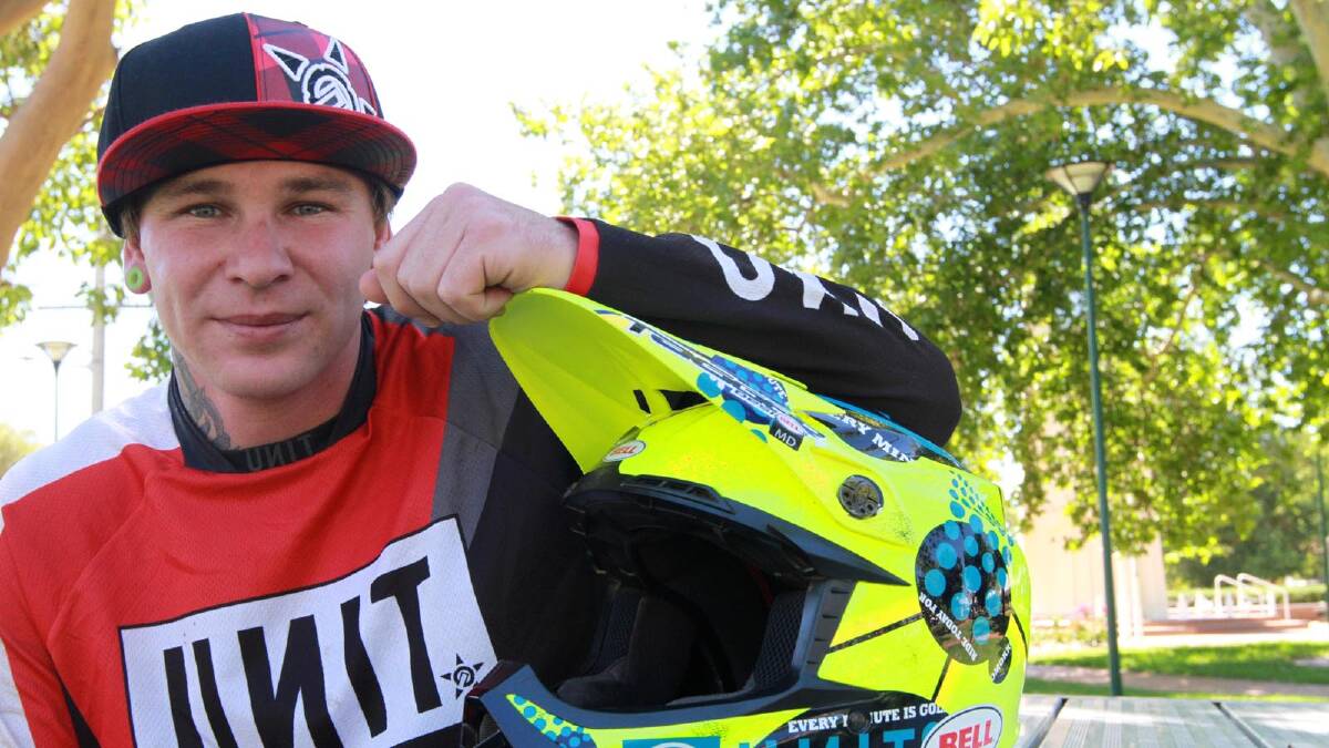 CHAMP STRANDED: Motocross rider Joel Brown is waiting for notice that his motorbike will be released from customs in time for the World Championships.