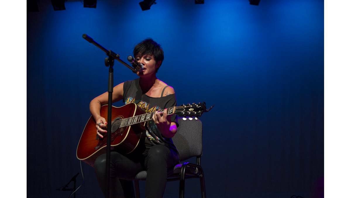 Bidgee Binge After Hours event at the Roxy Theatre ARIA award winning musician Sarah McLeod playing at the event. Picture: The Irrigator