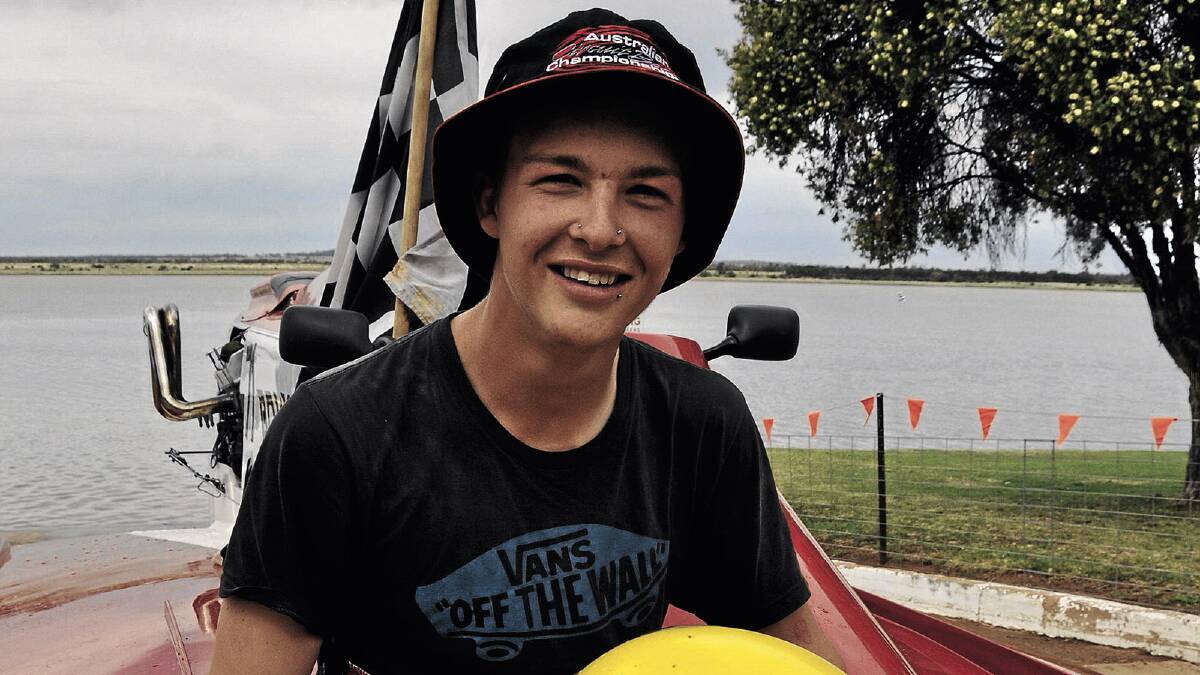BOW DOWN (left): Lake Wyangan has a new king. It's 17-year-old Jack Lines, who beat one other boat to take out the King of the Lake race - the showpiece of the APBA National Championships, held in Griffith over the weekend.