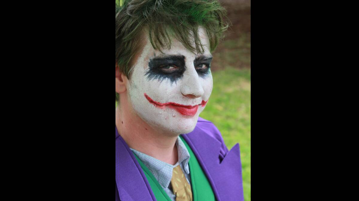 Taylor Peacock-Britton as The Joker during a Griffith High School Year 12 fundraiser. Picture: Anthony Stipo